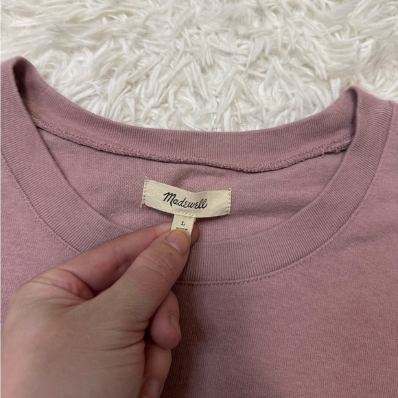 Madewell Top Madewell Cap Sleeve Top Pink Madewell Short Sleeve - Picture 2 of 4